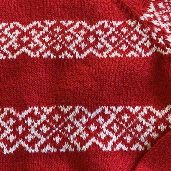 Gap Kids Red Fair Isle‎ Christmas Winter turtleneck Warm Sweater 5-6 - Picture 2 of 6